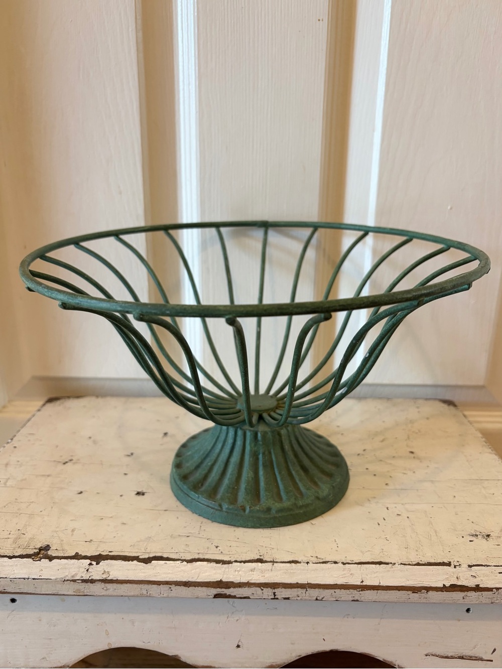 Decorative Green Metal Basket